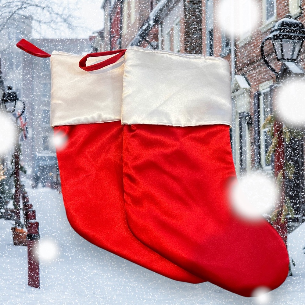 Custom-made Christmas stockings include a free name